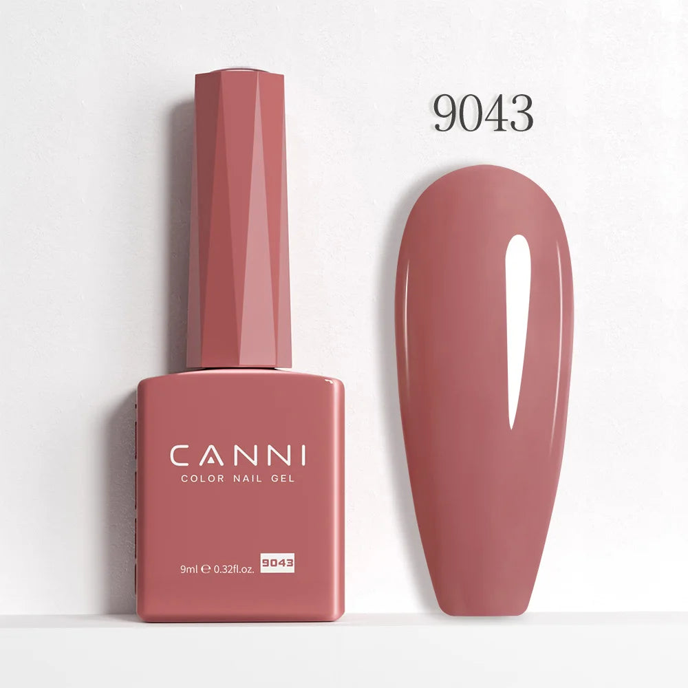 CANNI Hema Free Nail Gel Polish Christmas Red Color Collection Semi Permanent Nail Dehydrator Primer 9ml French Gorgeous Color