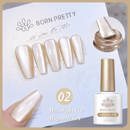BORN PRETTY 10ml Water Light Cat Magnetic Gel Nail Polish Vernis Semi Permanent Soak Off Crystal Gel Polish For Nails Manicure