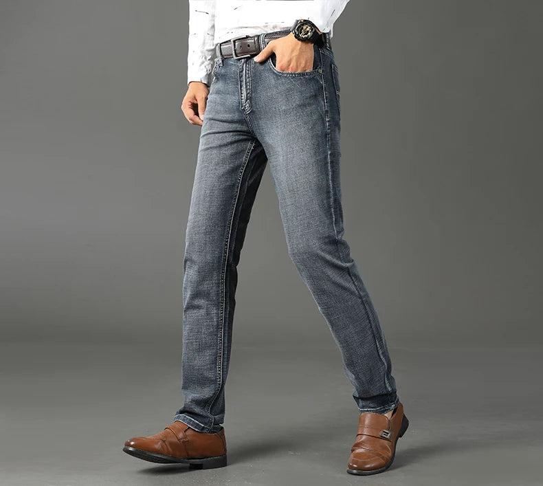 2025 New Business Men's Jeans Casual Straight Stretch othing