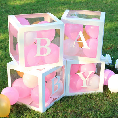 Transparent Balloon Letter Box Baby Shower Decoration Birthday Wedding