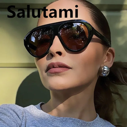 vintage oversized one piece gradient sunglasses women new fashion leopard print elegant sun glasses ladies trendy cat eye shades