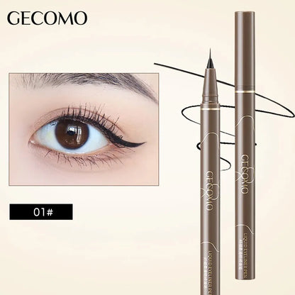 GECOMO Liquid Eyeliner 0.01mm Super Slim Waterproof Quick Dry Long Lasting Color No Smudging Eyeliner Pencil