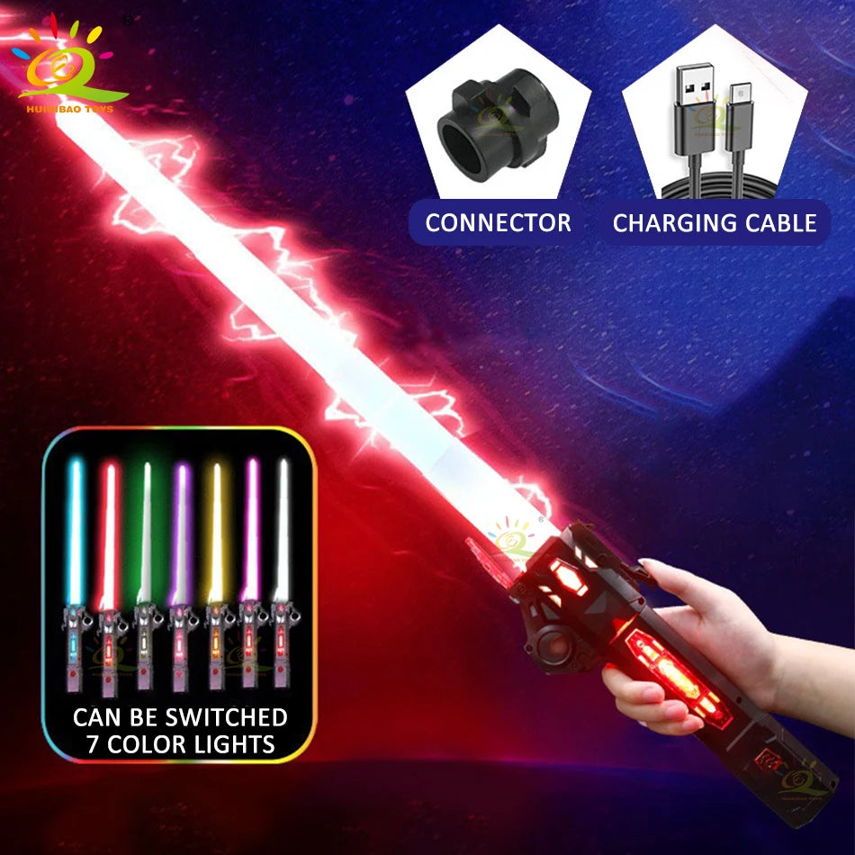 Retractable Lightsaber Finger Rotating Laser Sword Flash Luminous