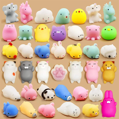 50-5PCS Mochi Squishies Kawaii Anima Squishy Toys For Kids