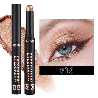 LANGMANNI 16 color pearl eyeshadow stick waterproof long lasting color eyeshadow Face Highlight
