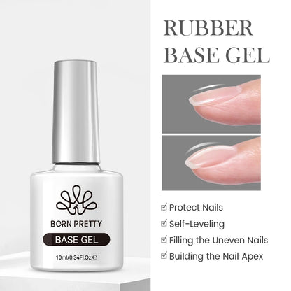 BORN PRETTY Jelly Nude Gel Nail Polish 10ml Light Pink Peach Translucent Color UV Light Cure Gel Varnish Nail Art DIY at Home